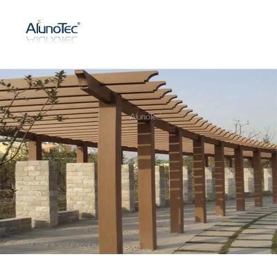 AlunoTec Wall-Mounted Waterproof Pergola Covers Metal Framed Pergola