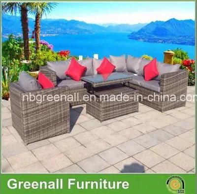 Double Layer Table Outdoor Rattan/Wicker Leisure Sofa Garden Furniture