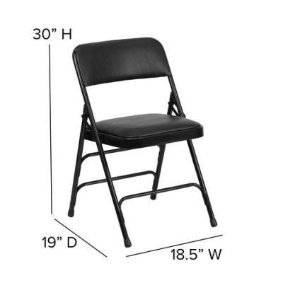 Furnishings Deluxe Fabric Upholstered Double Hinge Premium Folding Chairs
