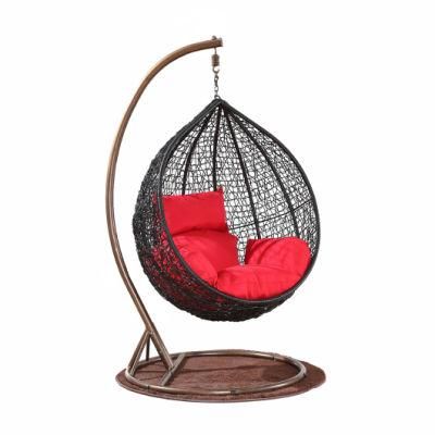 Modern Outdoor Home Garden Wicker Hanging Swing Chair with Cushion