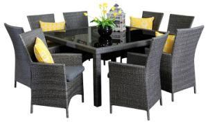 Outdoor Garden Aluminum Rattan Wicker Furniture Brown Dining Highback Seater