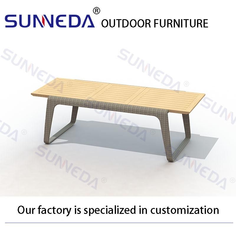Patio Rattan Wicker Beautiful Wide Table Meeting Chair