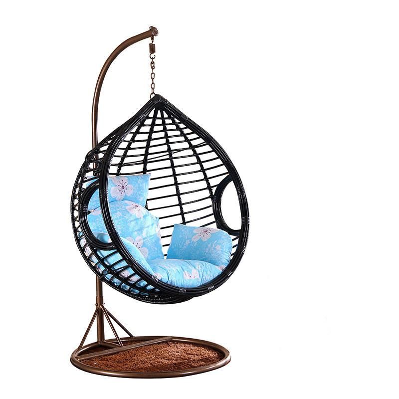 Round Coarse Ratten Patio Hammock Wicker Garden Egg Hanging Swing Chair
