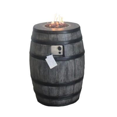 Barrel Oak Bucket Fire Pit Outdoor Gas Lp Propane