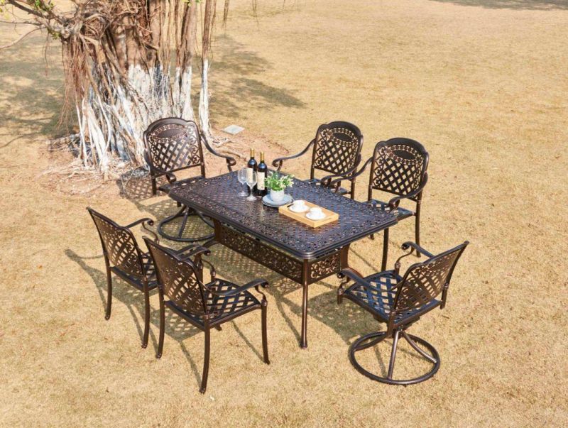 Outdoor Dining Garden Cast Aluminum Table