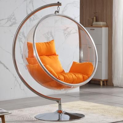 Acrylic Space Transparent Bubble Chair Semi Spherical Suspension Chair