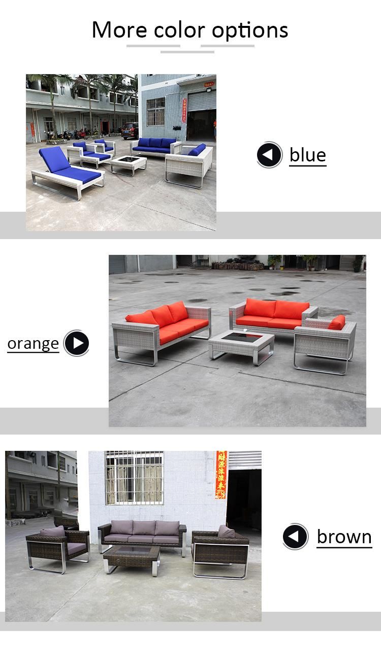 Rattan Sofa Patio PE Wicker Sofa Lounge Outdoor Garden Sofa