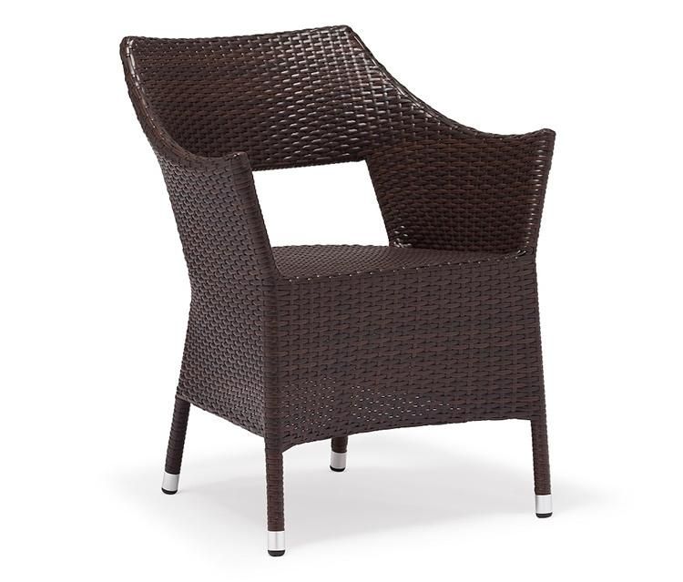 Factory Direct Sale Modern Outdoor Rattan Aluminum Garden Dining Chair