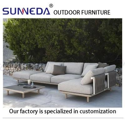 Modern Outdoor L Shape Sectional Garden Sofa Lounge Furniture for Projects