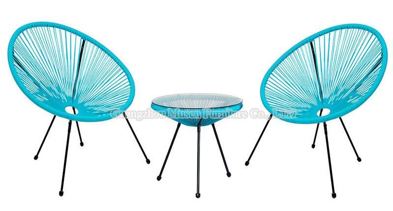 Hot Sale European Style Garden Chair Set Modern PE Rattan Furniture Outdoor Chair