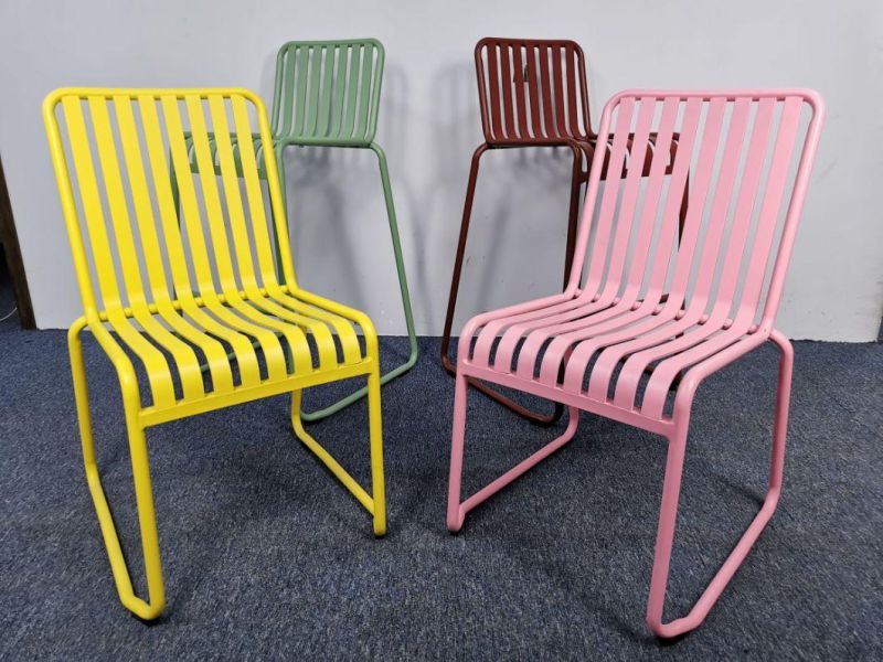 Outdoor Aluminum All Weather Synthetic Rattan Patio Bar Chair for Restaurant Cafe