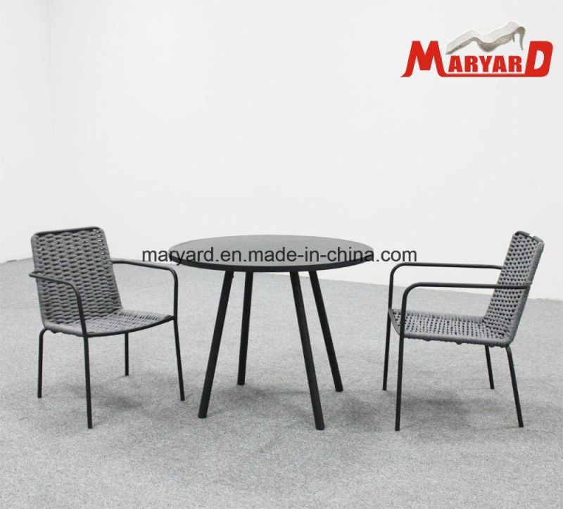 Outdoor Furniture Rope Weaving Garden Dining Chair for Cafe Restaurant