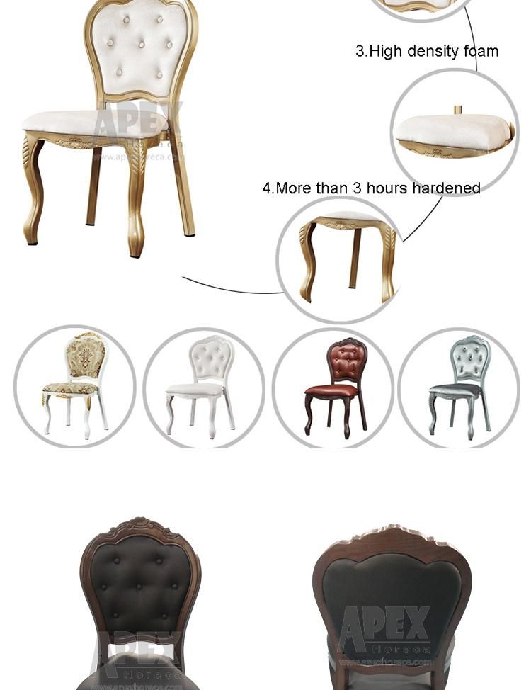 Hotel Banquet Cheap Price Aluminum Wedding Events Party Upholstery Dining Chair