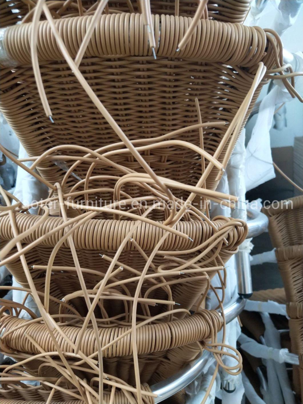 Aoter Polyrattan Chair PE Outdoor Use Wicker Rattan Cafe Restaurant Leisure Bar Stool