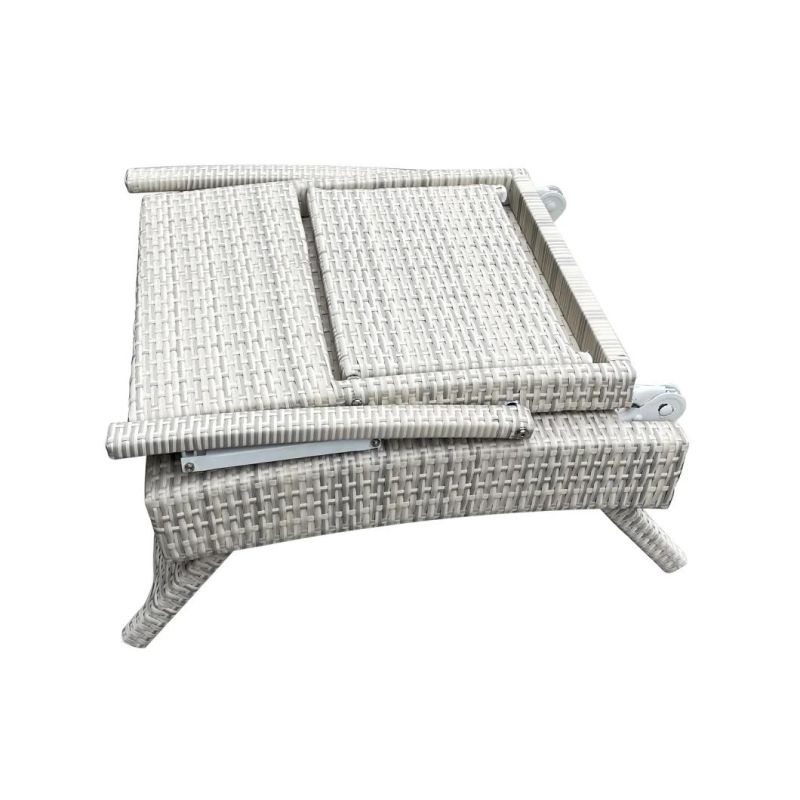 Garden Furniture Set Outdoor Pool Villa Aluminum Leisure Rattan Foldable Folding Audjustable Chaise Lounge