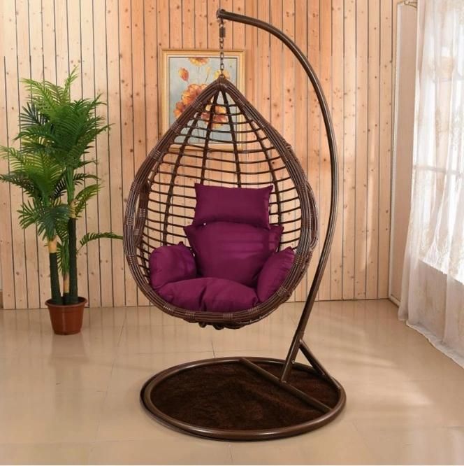 Wholesale Rattan Wicker Egg Outdoor Garden Hanging Patio Swing Chair