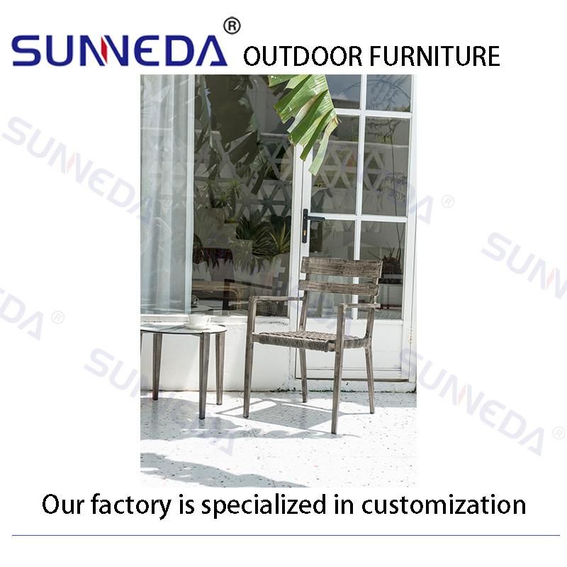 Outdoor Furniture Home Garden Sets Rattan Aluminum Chair with Table