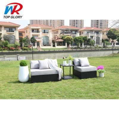 Patio Garden Modern Daybed Outdoor Sofa Set Rattan Furniture