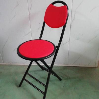 Padded Folding Chair for Outdoor and Indoor Basic Round Seat Folding Chair Esg17512