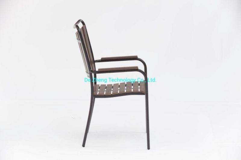 Retro Bar Furniture Leisure Facilities Aluminum Steel Dining Sidechair Bar Dinging Distress Outdoor Handrails Chair Furniture