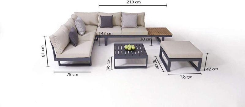 Outdoor Modern Living Room Furniture Set Garden Velvet Luxury Sofa