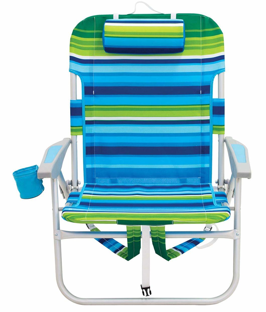 Deluxe 4 Position Aluminum Backpack Chair with Drink Holder & Dry Cell Pouch