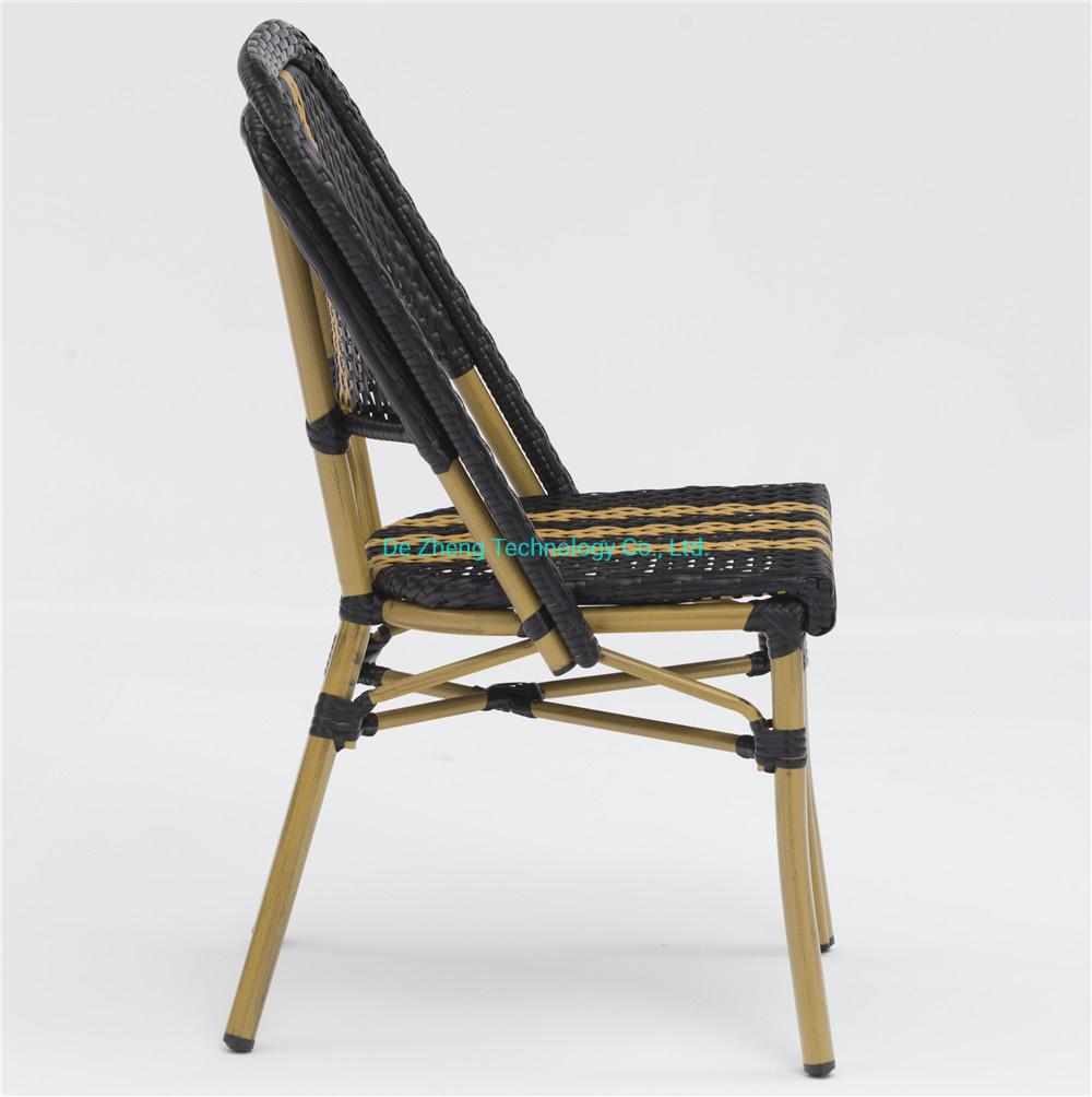 New Rattan Chair Wicker Chair Antique Cane Garden Balcony Bistro Stackable Set Modern French Space Saving Multipurpose Furniture