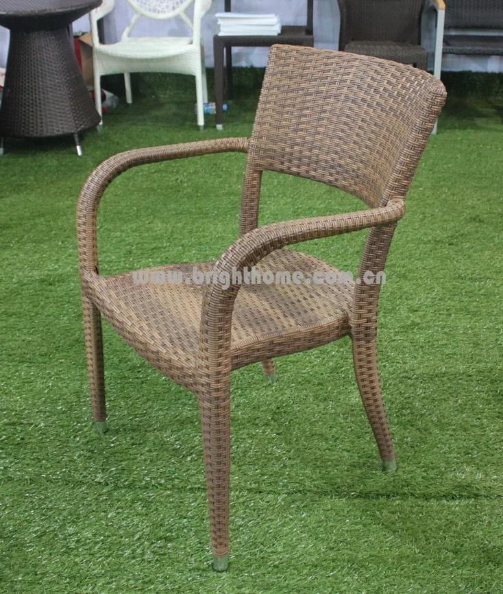 Simple Patio Stackable Aluminium Rattan Outdoor Chair