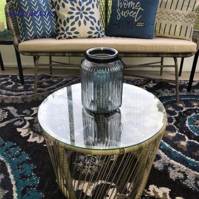 Patio Modern Rattan Coffee Table Aluminum Sofa Garden Furniture