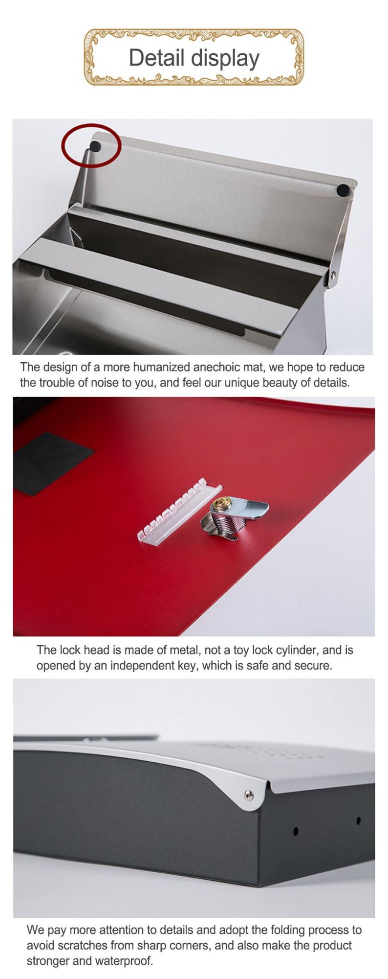 Aluminium Alloy Sheet Metal Fabrication Mailbox for Outdoor