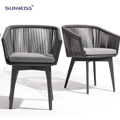 Leisure Modern Rope Dining Set Aluminum Garden Outdoor Chair