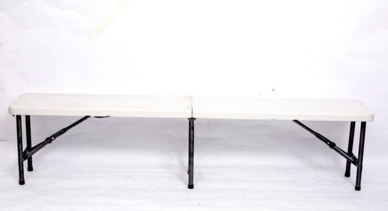 White Color Foldable Bench in 6FT Folding in Half Bench