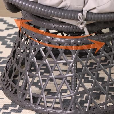 Can with Coffee Table or Dining Woven Outdoor Chairs Garden Swivel Chair