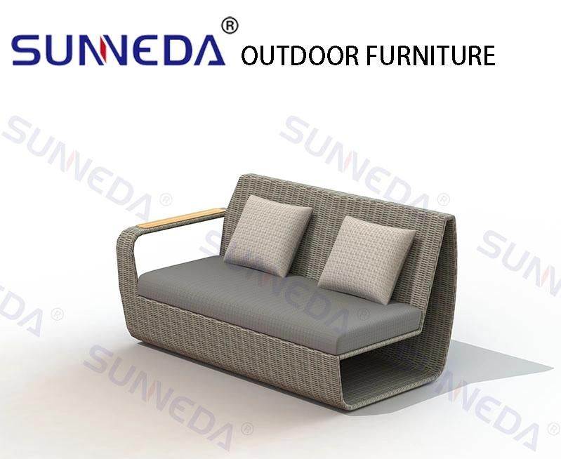 Garden Aluminum Outdoor Rattan Chair Glass Desk Sofa Sets