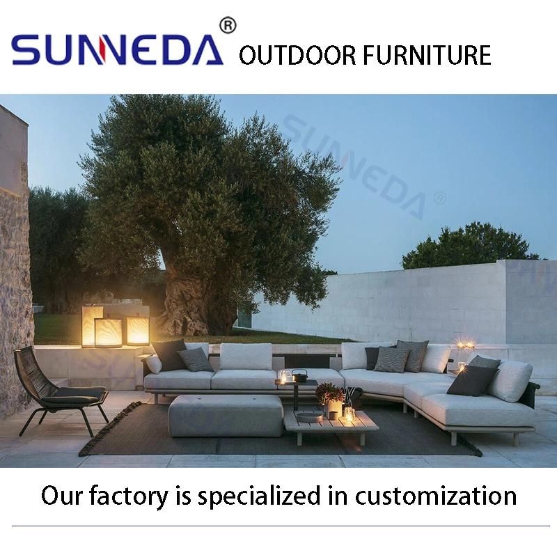 Modern Outdoor L Shape Sectional Garden Sofa Lounge Furniture for Projects