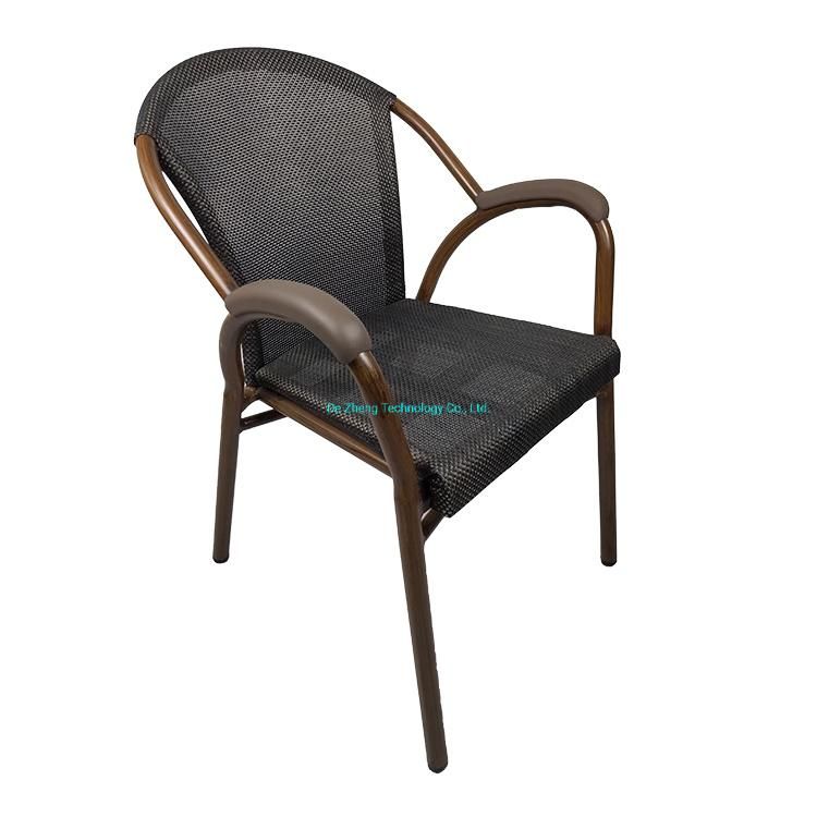 2020 Waterproof Mesh Ventilate Textilene Outdoor Leisure Dining Chair for Restaurant