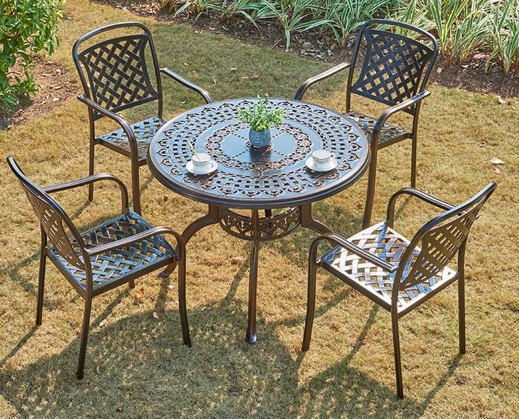 Metal Chairs Dining Stackable Garden Chairs Modern Set for Patio