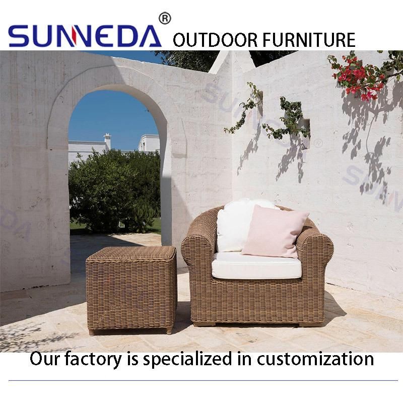 Top Brand Outdor Garden Furniture Aluminum Frame Woven Rattan Wicker Outdoor Chair