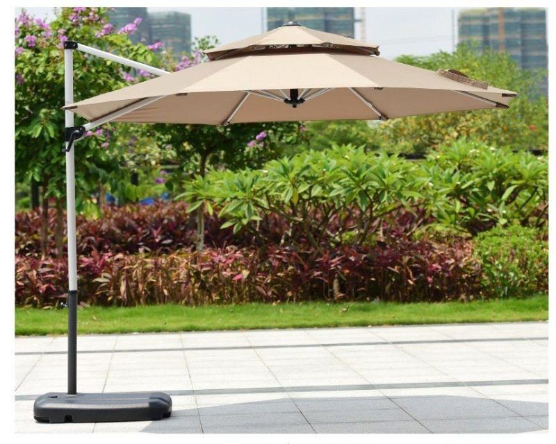 Outdoor Square Aluminum Umbrella, Patio Umbrella, Cast Table Umbrella, Garden Parasol