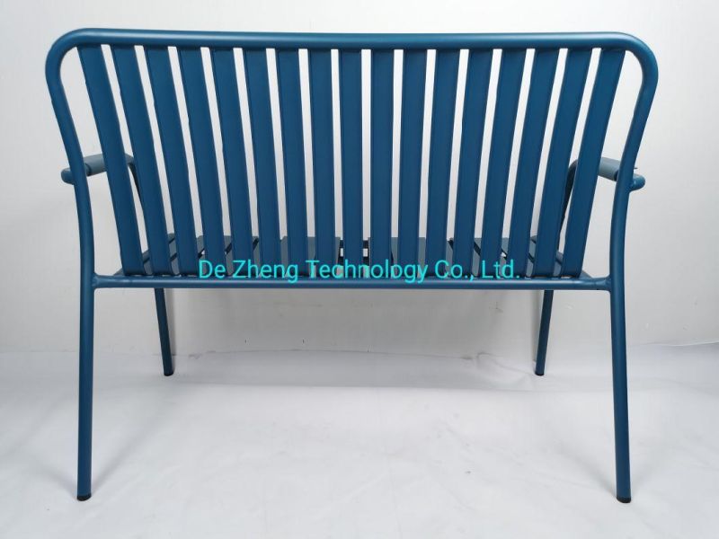 Europen Rusting Resistance Punched Outdoor Aluminum Slat Bench Water Proof Bistro Bar Furniture