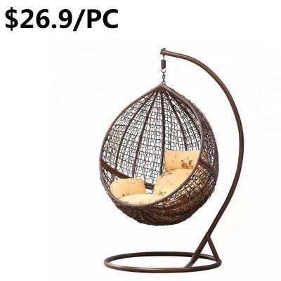 Modern Balcony Hotel Swivel Rolling Rattan Garden Hanging Swing Chair