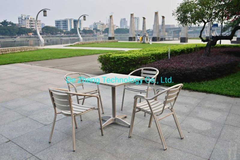 Subway Station Cafe Bar Outdoor Waterproof Restaurant Leisure Aluminum Polywood Table