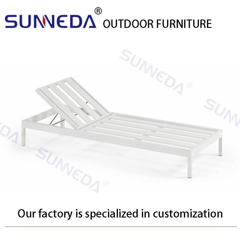 Simple Style Sunshade Sectional Sun Villa Beach Pool Lounger Set