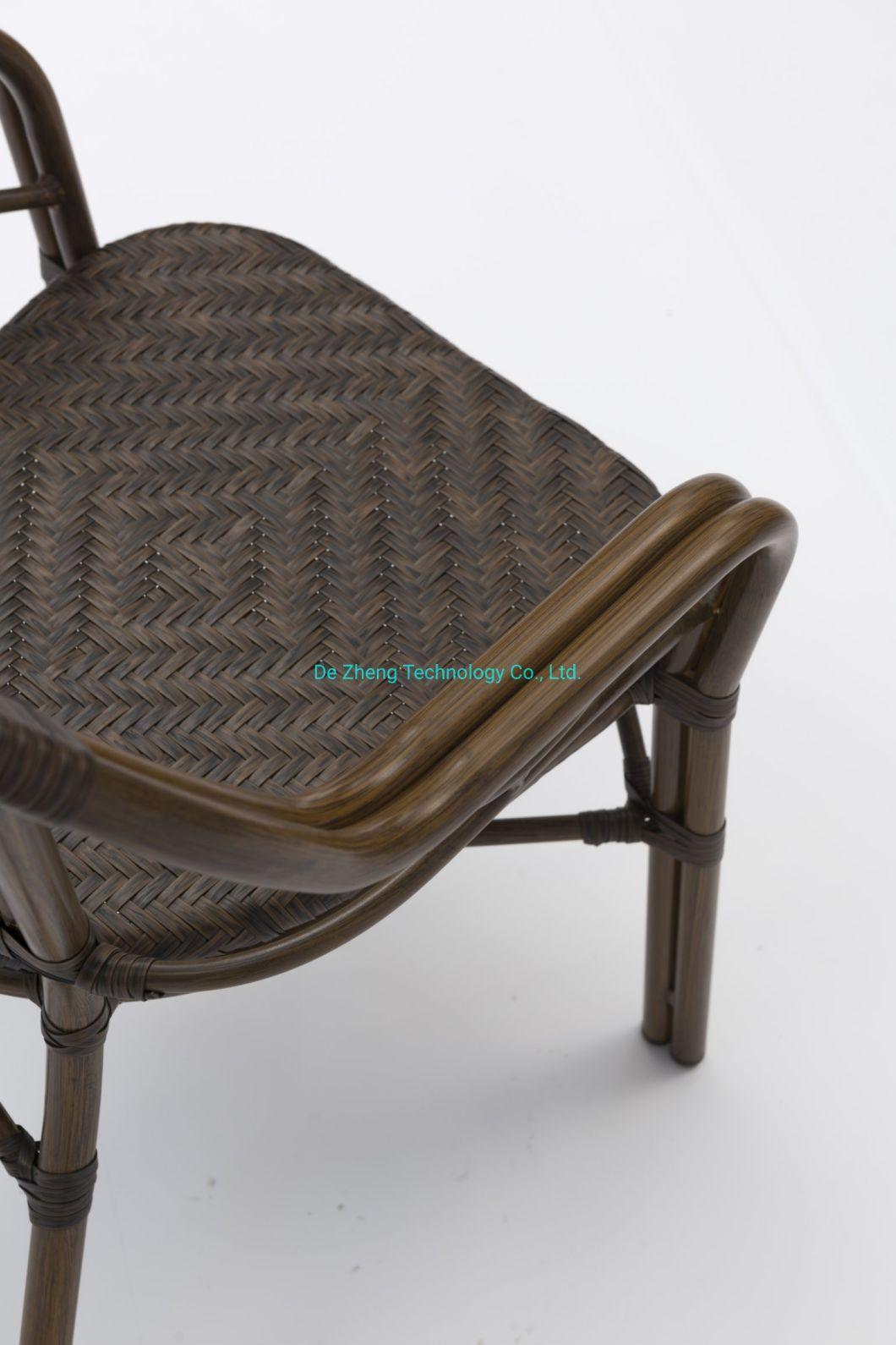 Wholesale Manufacturer Nordic Simple Modern PE Rattan Back Holiday Dining Outdoor Chair