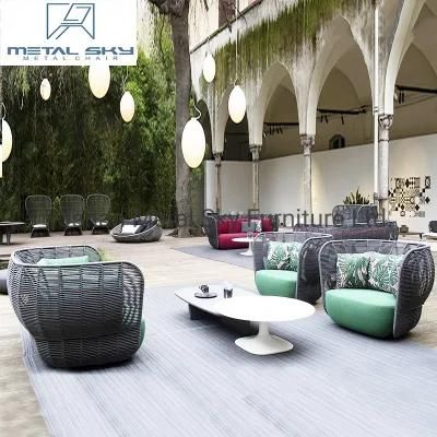 Outdoor Aluminum Garden Hotel Restaurant Villa Patio Wicker Rattan Sofa