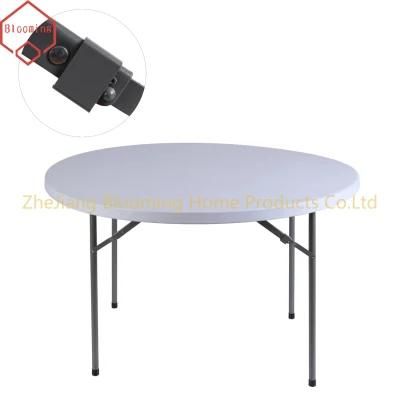 4FT Round Outdoor Plastic Table for Picnic/Meeting/Study/Dinging/Party/Banquet