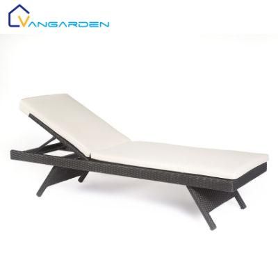 Portable Outdoor Furniture Garden Beach Rattan Sun Lounger Chair