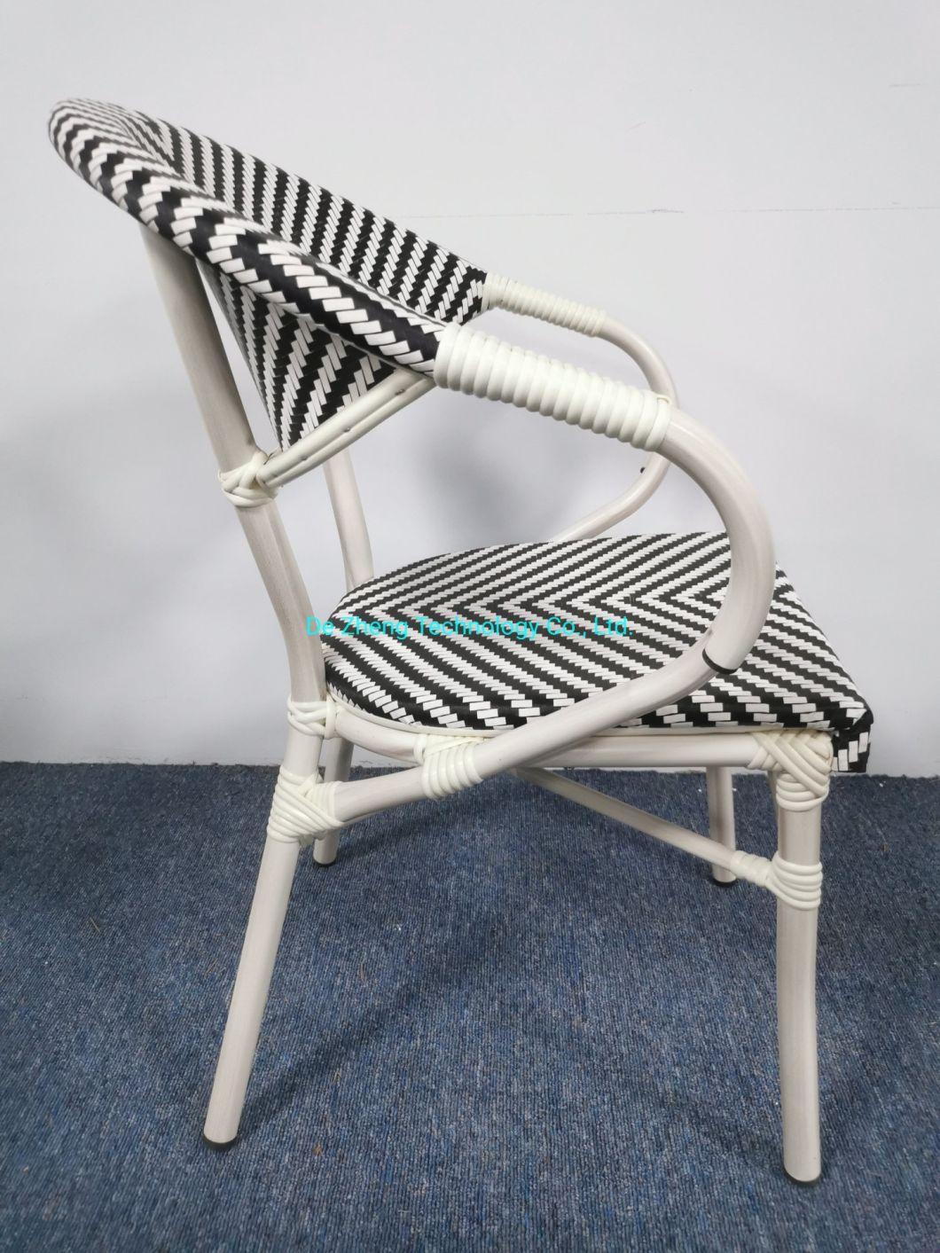 Luxury Outdoor Furniture Aluminum Hotel Modern Bistro Chair Dining Restaurant Furniture
