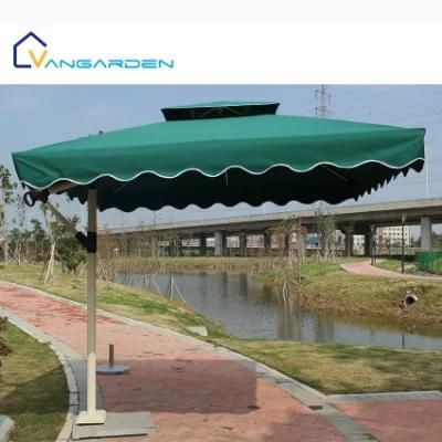 Large Square Umbrella Outdoor Garden Stand Parasol Aluminum From Foshan