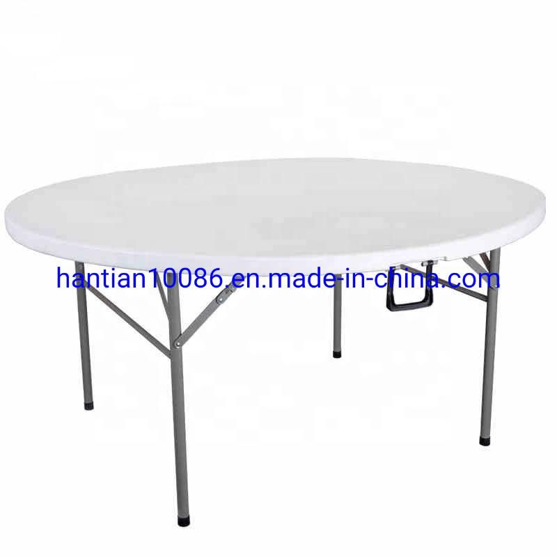 Simple White Folding Wedding Furniture Hotel Banquet Outdoor Metal Table